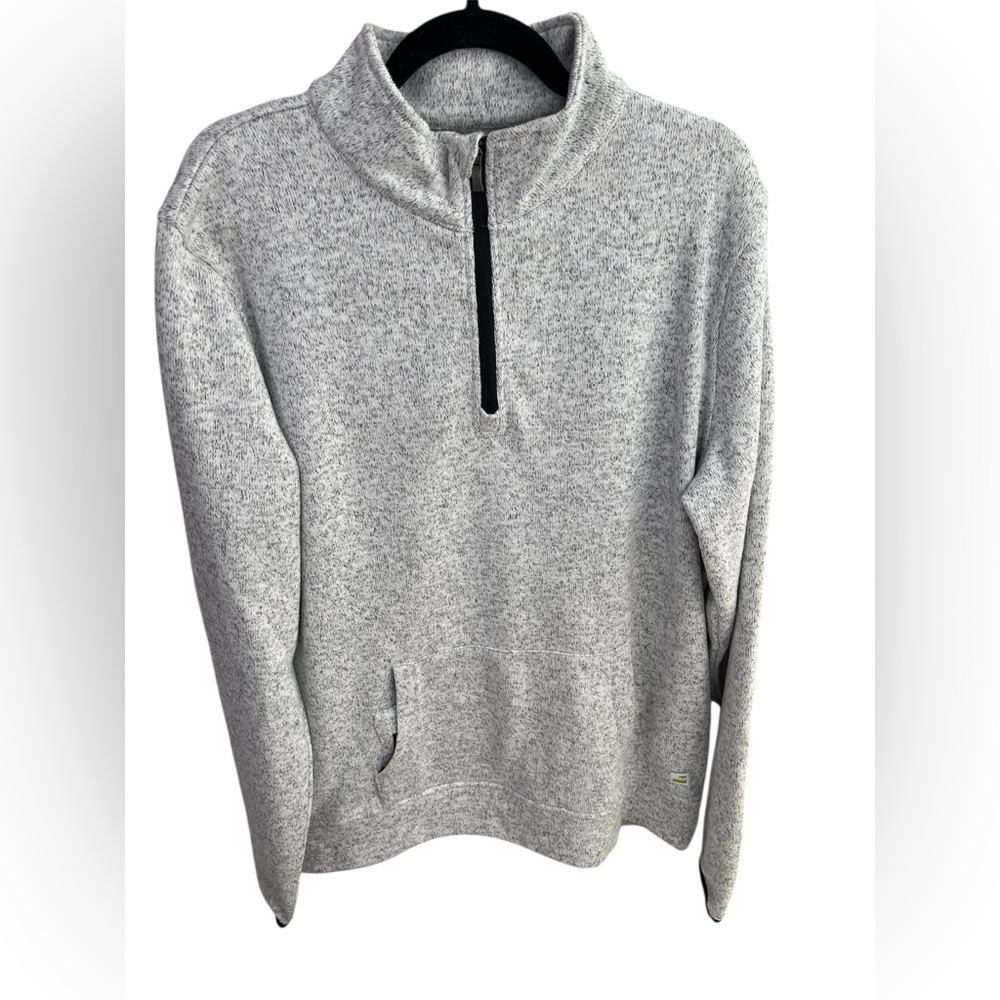Vuori Grey Durango 1/2 Zip Sweater Kangaroo Pocket Size Large